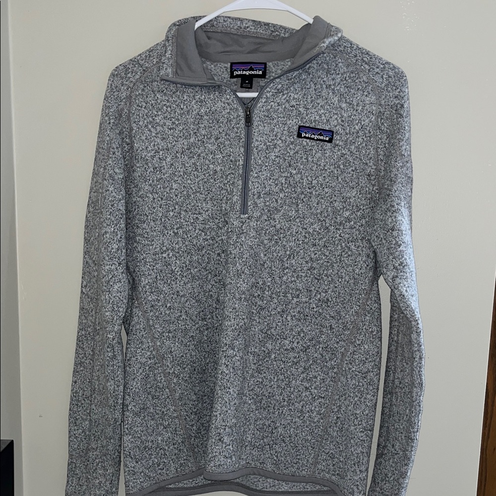 Patagonia Gray Heather Half-Zip Fleece Pullover
